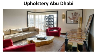 Upholstery Abu Dhabi