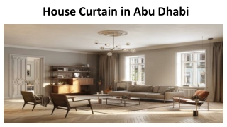 House Curtain In Abu Dhabi