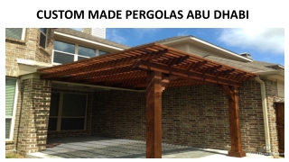 Custom Made Pergolas Abu Dhabi