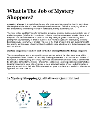 What is the job of mystery shoppers.docx