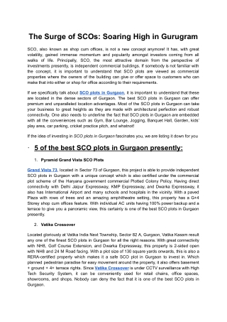 SCO Plots