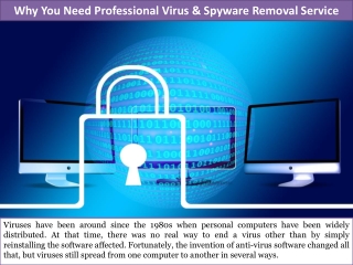 Why You Need Professional Virus And Spyware Removal Service