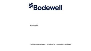 Property Management Companies in Vancouver  Bodewell