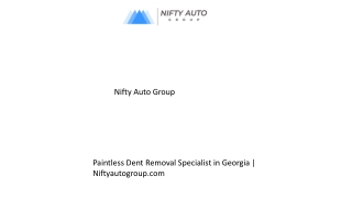 Paintless Dent Removal Specialist in Georgia  Niftyautogroup.com