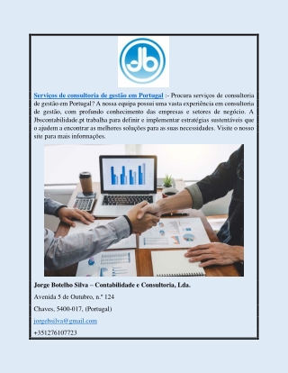 Consultoria de gestão em Portugal | Jbscontabilidade.pt