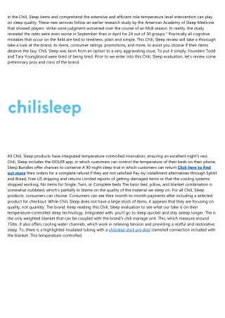 Chilisleep™ Announces Sleep Tech Collaboration With ...