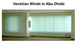 Venetian Blinds In Abu Dhabi