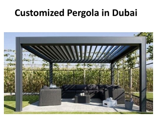 Customized Pergola In Dubai