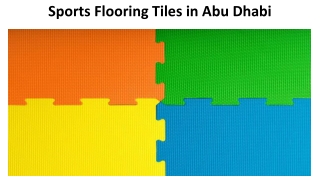 Sports Flooring Tiles In Abu Dhabi