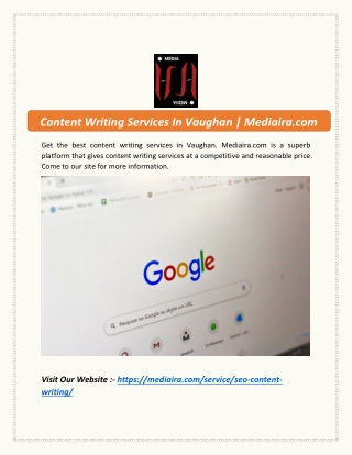 Content Writing Services In Vaughan | Mediaira.com