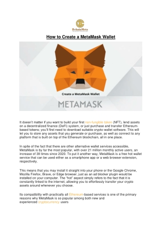 How to Create a MetaMask Wallet (1)