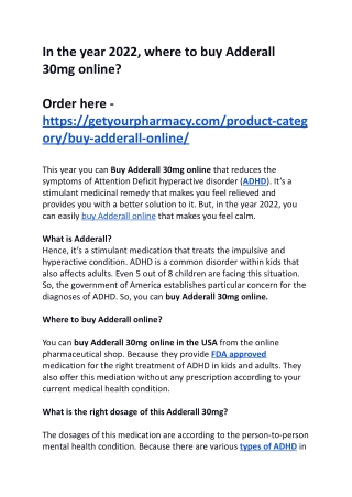 In the year 2022, where to buy Adderall 30mg online_
