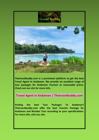 Travel Agent in Andaman | Thetravelbuddy.com