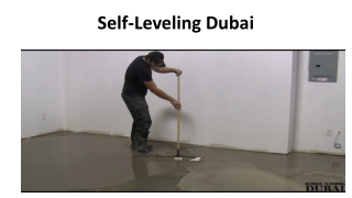 Self-Leveling Dubai