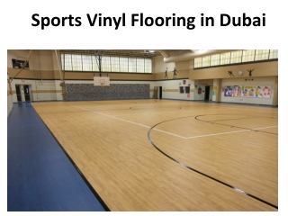 Sports Vinyl Flooring In Dubai