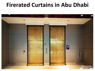 Firerated Curtains In Abu Dhabi