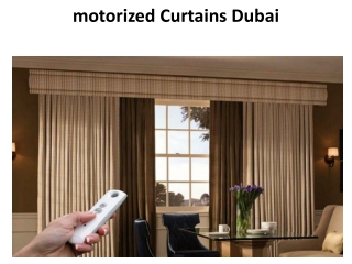 Motorized Curtains Abu Dhabi