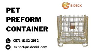 Pet  Preform Container