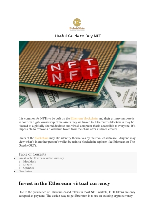 Useful Guide to Buy NFT