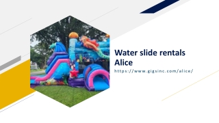 Water slide rentals Alice