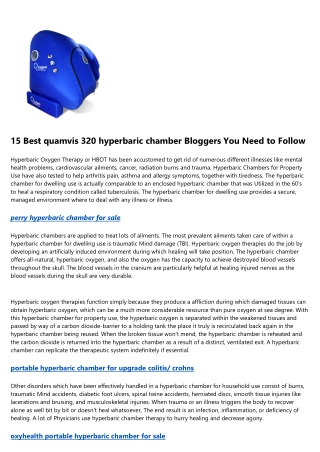 The Ultimate Guide to where to rent or buy hyperbaric chamber chicago?