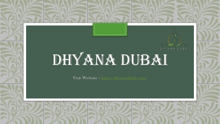Dhyana Dubai, Best Yoga Studio in Dubai