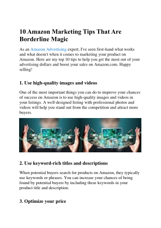 10 Amazon Marketing Tips That Are Borderline Magic