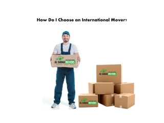 How Do I Choose an International Mover