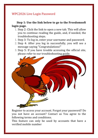 WPC2026 Live Login Password