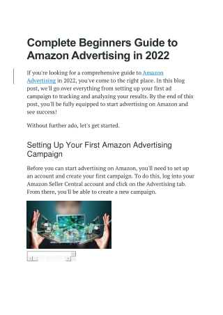 Complete Beginners Guide to Amazon Advertising in 2022