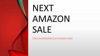 NEXT AMAZON SALE