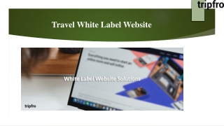 Travel White Label Website