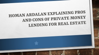 Homan Ardalan Explaining Pros And Cons Of Private Money Lending For Real Estate