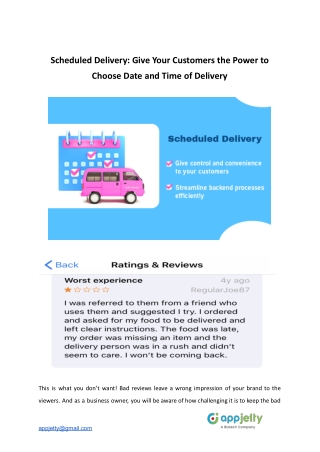 Scheduled Delivery_ Give Your Customers the Power to Choose Date and Time of Delivery