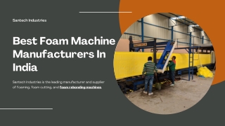 Best Foam Machine Manufacturers In India