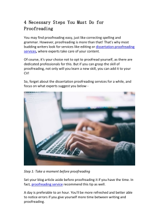 4 Necessary Steps You Must Do for Proofreading