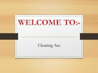 Cleaning Ace