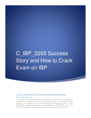 C_IBP_2205 Success Story and How to Crack Exam on SAP IBP