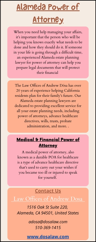 Alameda Power of Attorney