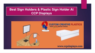 Best Sign Holders & Plastic Sign Holder At CCP Displays