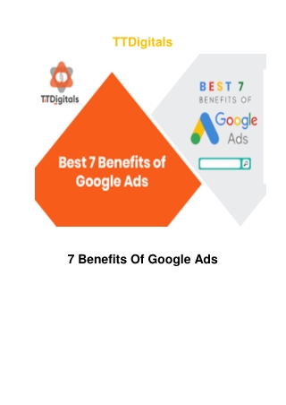 7 benefits of Google Ads TTDigitals (1)