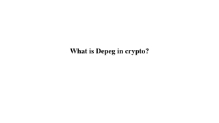 What is Depeg in crypto_