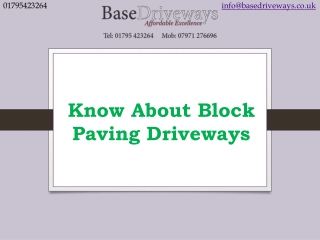 Know About Block Paving Driveways