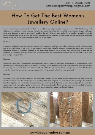 How To Get The Best Women’s Jewellery Online