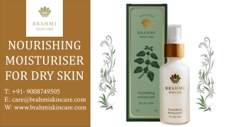 Nourishing Moisturiser For dry skin