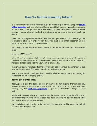 How To Get Permanently Inked.docx