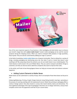 How to Boost Products sales using Custom Mailer Boxes?