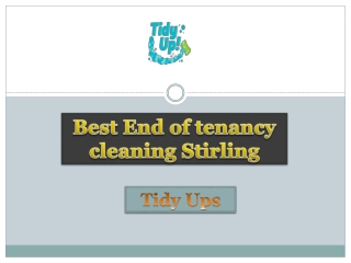 Best End of tenancy cleaning Stirling