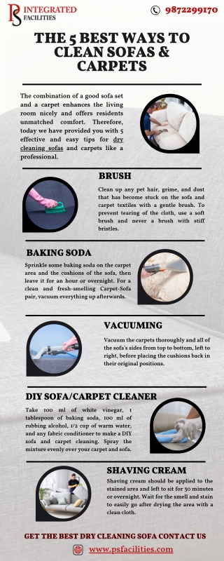 The 5 Best Ways to Clean Sofas & Carpets | PS Facilities