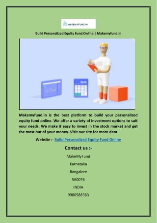 Build Personalized Equity Fund Online | Makemyfund.in